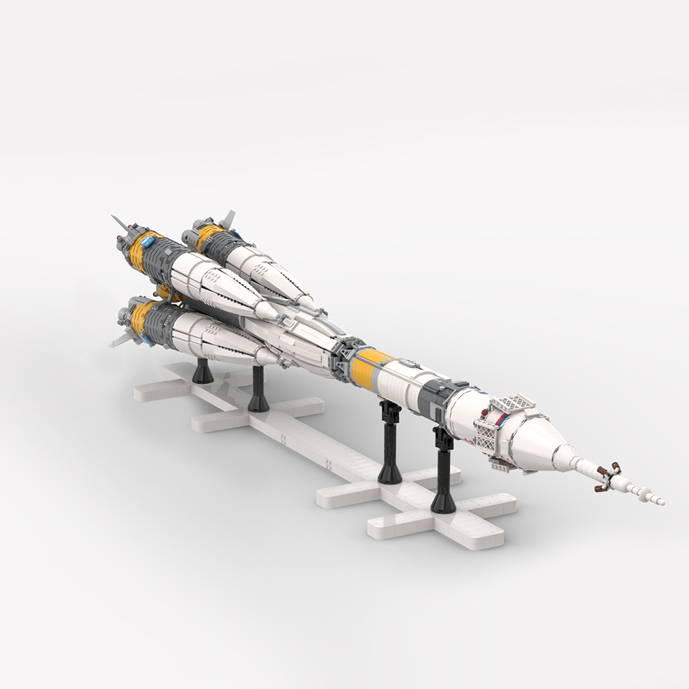 MOC-109502 Russian Soyuz-FG rocket building blocks kit with compatible bricks