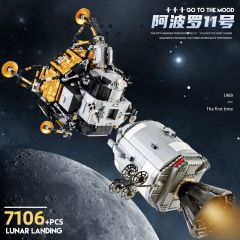Mould King 21006 APOLLO 11 Spacecraft building blocks kit with compatible bricks