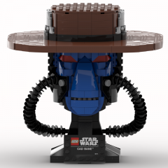 (5 pieces missing) MOC-118171 Cad Bane Head - Helmet Collection Style