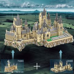 MOC-30884 Hogwart's Castle (71043) Epic Extension Part A and Part B building blocks bricks set free shipping