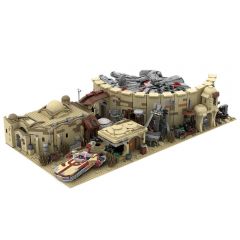 MOC Mos Eisley Spaceport + Falcon + Landspeeder Star Wars with 6899 pieces building blocks kit with compatible bricks