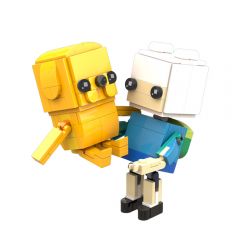 MOC-71483 Adventure Time: Finn & Jake "Block Head" Figures building blocks bricks set