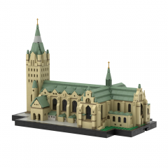 MOC-54159 Paderborn Cathedral building blocks kit with compatible bricks
