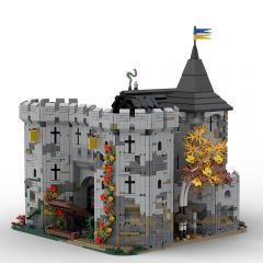 MOC-113094 Black Falcon's Fortress building blocks kit with compatible bricks