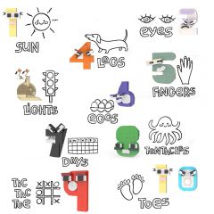 MOC Educational Alphabet Lore Numbers Rainbow Friends