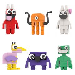 MOC Garten of Banban set Jumbo Josh, Opila bird, Banban, Captain Fiddles, Banbaleena and Stinger Flynn building blocks animation series bricks set