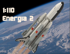 MOC-130624 Space building 1:110 Energia 2 Uragan rocket bricks set 