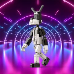 MOC Bendy (Boris the Wolf)  cartoon character building blocks kit with compatible bricks
