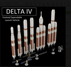 MOC Space building blocks Delta IV Aerospace Series Bricks set