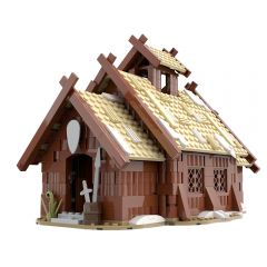 MOC-96080 Viking VillageViking Mead Hall building blocks Valheim bricks set