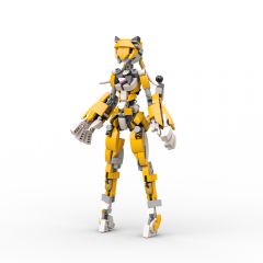 MOC Robot Girl Mobile Suit Girl Female RobotTiger Girl