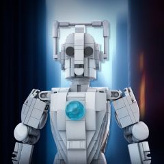MOC Doctor Who Cyberman building blocks kit with compatible bricks