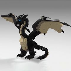 MOC-73357 Dungeons And Dragons Black Dragon building blocks kit with compatible bricks