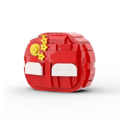 MOC Polandball building blocks kit with compatible bricks