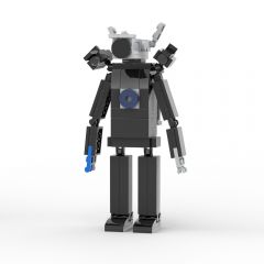 MOC Skibidi Toilet Camera Titan building blocks kit with compatible bricks