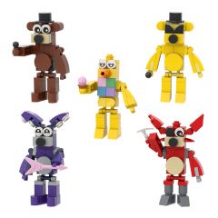 MOC Five Nights at Freddy's FNAF Security Breach building blocks kit with compatible bricks