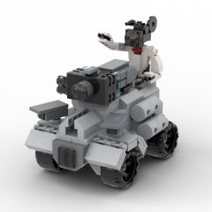 MOC Skibidi Toilet Blaster Tank Parasite Disabler Laser Tank building blocks kit with compatible bricks
