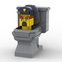 MOC Skibidi Toilet building set with compatible bricks