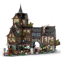 MOC-134085 Medieval Town Centre building blocks kit with compatible bricks