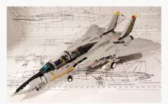 (32 pieces missing) MOC-112448 F14 Tomcat 1:40 Scale Starfighters - Jolly Rogers - Top Gun