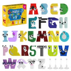MOC Alphabet Lore A-Z with box and physical instruction building blocks series bricks set