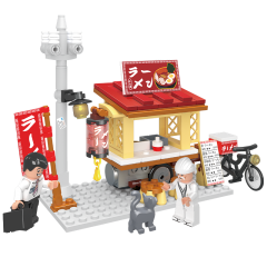 MOC Noodles Galore: The Best Ramen Stall inbuilding blocks Architecture series bricks set