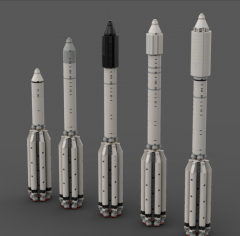 MOC Space building blocks Proton rocket Aerospace Series bricks set