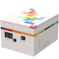 MOC-43057 Rainbow Road (a puzzle box)  building blocks series bricks set