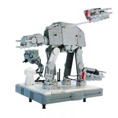 MOC-16921 SW Battle on Hoth mini diorama with power function building blocks kit with compatible bricks