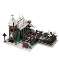 MOC-31149 Winter Village Church with Graveyard