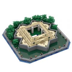 MOC-49317 Statue of Liberty Base - Only the Base building blocks series bricks set
