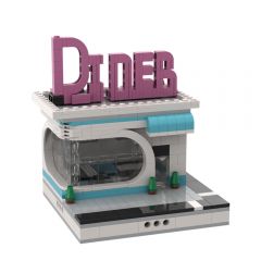 MOC-33895 Diner for a Modular City Alternative Build of LEGO Set 10260-1