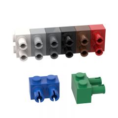 BRICK 1X2 W. DOUBLE SNAP #30526 Black