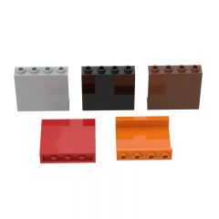 Panel 1x4x3 with Side Supports-Hollow Studs #60581 Reddish Brown