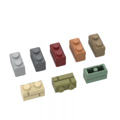 Profile brick 1x2 single gro. #98283 Olive Green