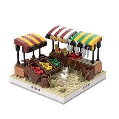 MOC-32540 Desert Street market for a Modular Desert village