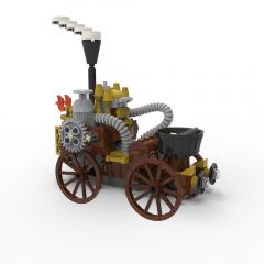 MOC-2406 Oliver's Marvellous Self-moving Carriage steampunk