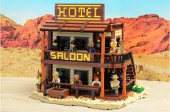 (22 pieces missing) MOC-51332 Old West Saloon & Hotel