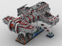 (386 pieces missing) MOC-109383 Battlecruiser (Starcraft inspired)
