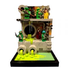 MOC-111005 TMNT Sewer Diorama MOC - Ninja Turtles building blocks series bricks set