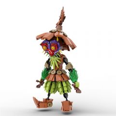 MOC Skull Kid from The Legend of Zelda building blocks kit with compatible bricks
