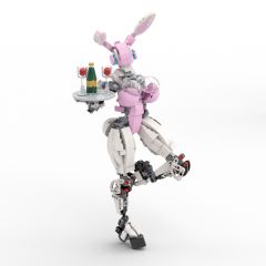 MOC Bunny Girl building blocks kit with compatible bricks