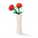 Vase MOC in white Compatible with  Flower Bouquet #10280, #40461, and 40460