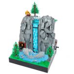 MOC-117747 Working Waterfall without PF building blocks kit with compatible bricks