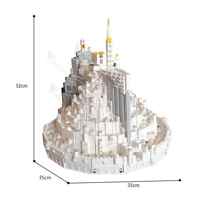 Made a mini Minas Tirith MOC in Lego Architecture style. : r/lego