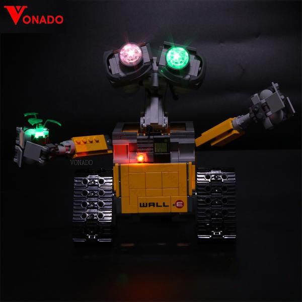 mit Anleitung LED Licht Set Für 21303 LEGO Ideas WALL E Beleuchtungs Kit 