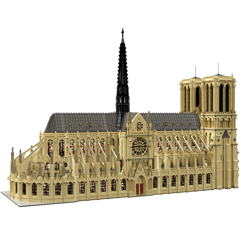 MOC-43974 Notre Dame de Paris - Modular Building Dimension